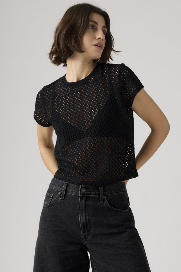 Levi's Fiona Flower T shirt met kant - Women's - L -