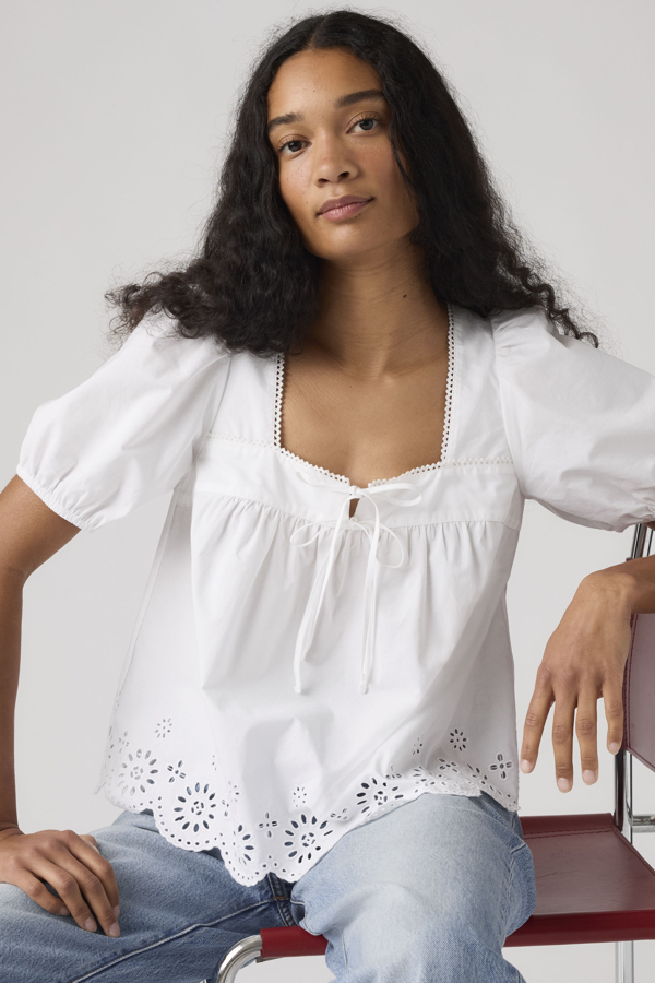 Levi's Darling Cutwork blouse met korte mouwen - Women's - S -