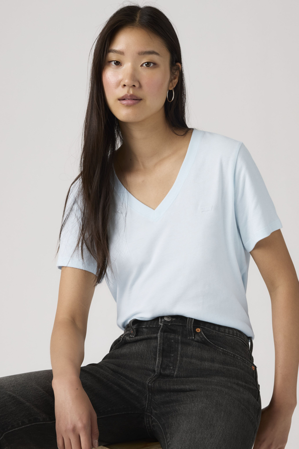 Levi's Favorite T shirt van katoen met V hals - Women's - 2XS -