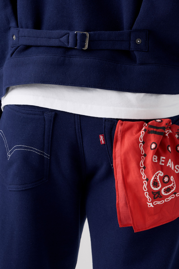 Levi's x Beams x Loopwheeler herenbandana - Men's - One Size - Veelkleurig / X Beams Lw Red