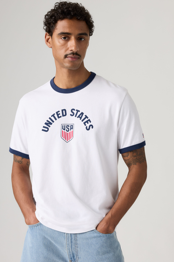Levi's U. s. Soccer Ringer T shirt - Men's - L -