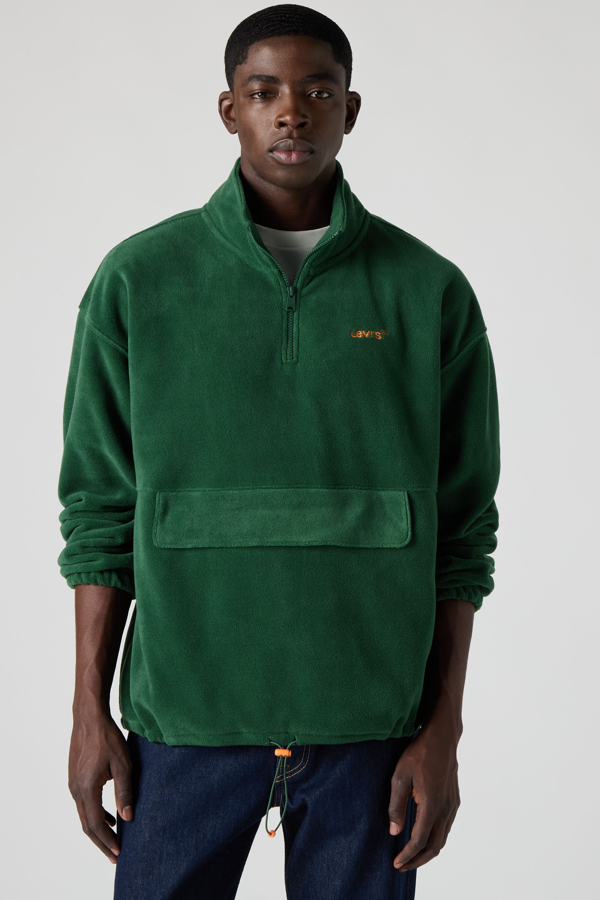 Levi's Relaxed Sweatshirt met kwartrits en print - Men's - XL -