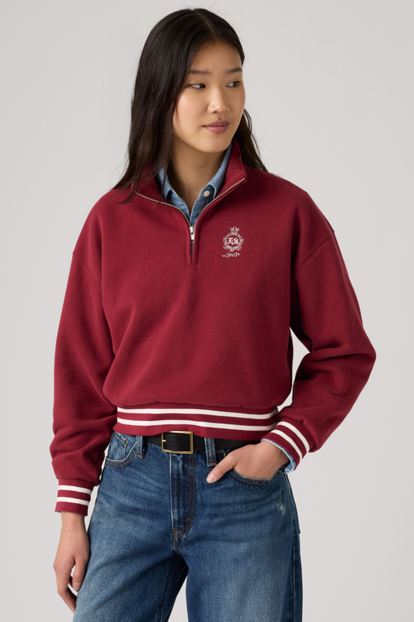 Levi's Graphic Everyday Quarter Zip Sweatshirt - Women's - L -