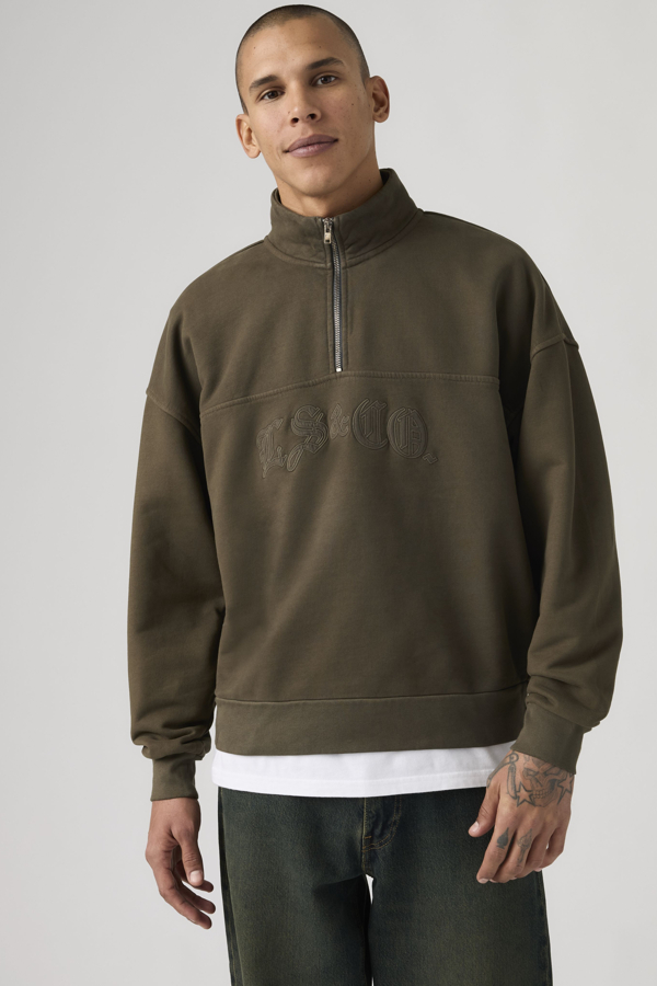 Levi's Boxy sweatshirt met kwartrits - Men's - S -