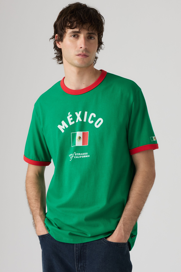 Levi's Mexico Ringer T shirt voor heren - Men's - S -