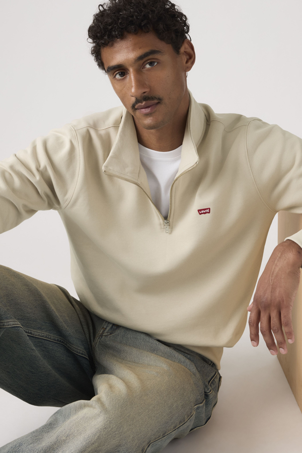 Levi's Housemark trui met kwartrits - Men's - L -