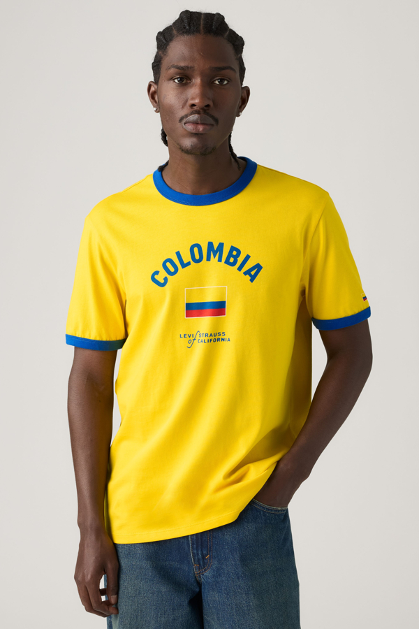 Levi's Colombia Ringer T shirt voor heren - Men's - L -