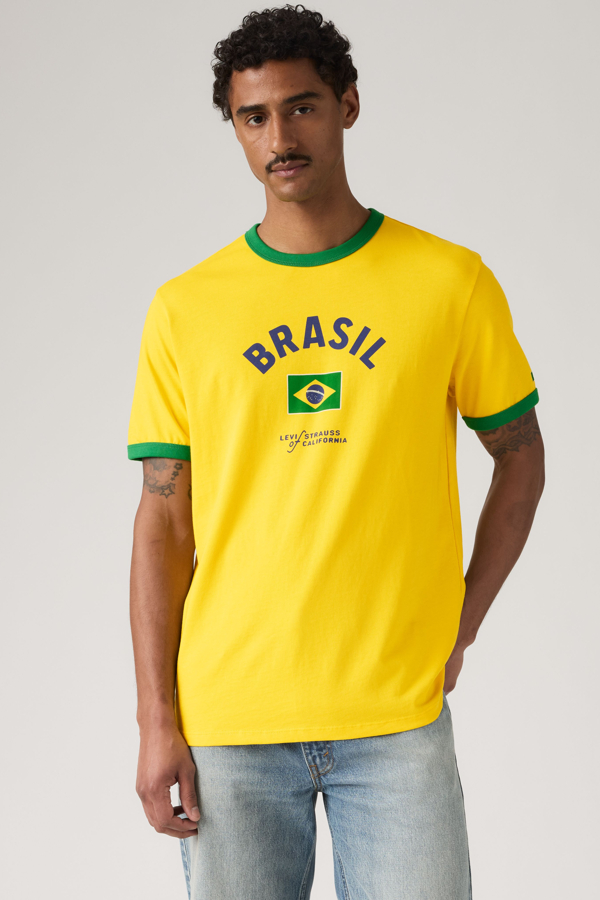 Levi's Brasil Ringer T shirt voor heren - Men's - S -