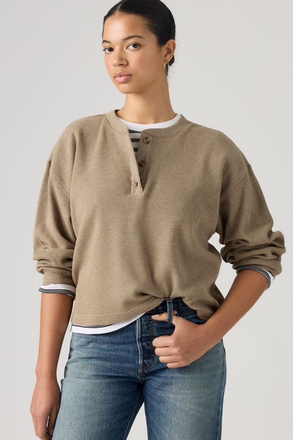 Levi's Dry Goods Relaxed Long Sleeve Henley - Women's - L -