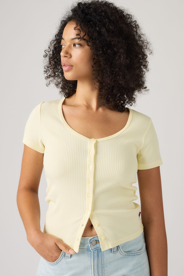 Levi's Austen Button Up Short Sleeve Top - Women's - M -