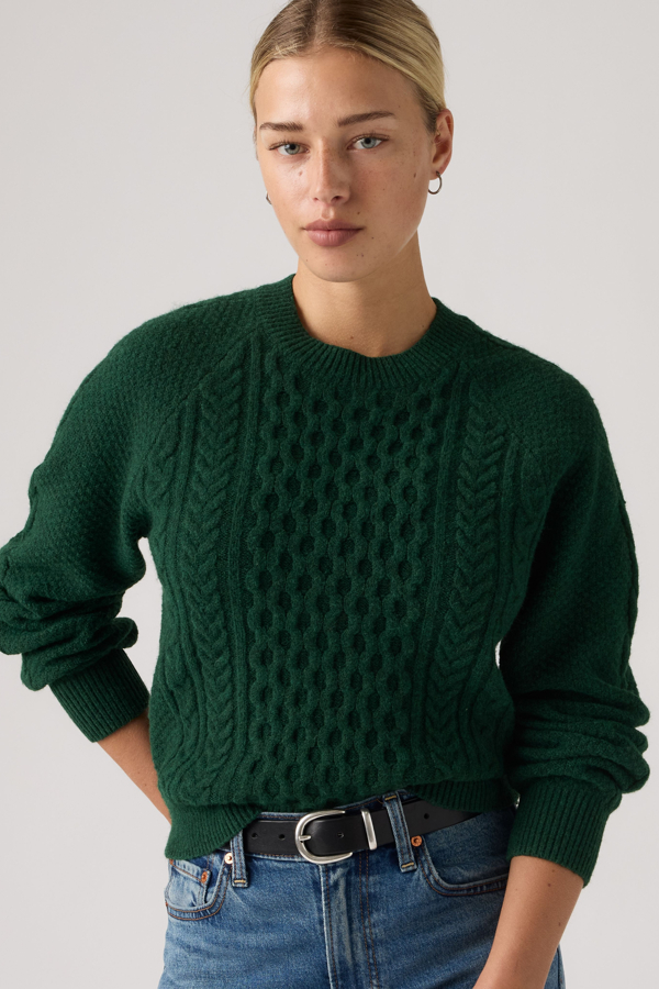 Levi's Jolie Cable Crewneck Sweater - Women's - L -