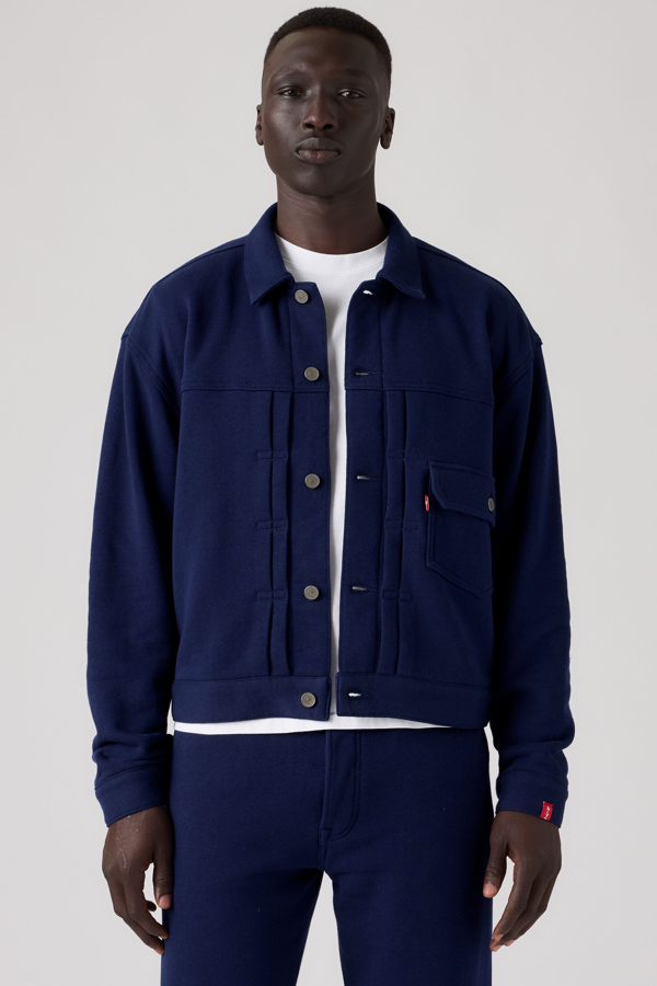 Levi's x Beams x Loopwheeler Super Wide Type I jack voor heren - Men's - S - Blauw / X Beams Lw Navy