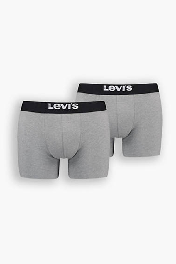 Calzoncillos bóxer de un color Levi's: paquete de 2 - Hombre - XL - Multicolor / Middle Grey Melange
