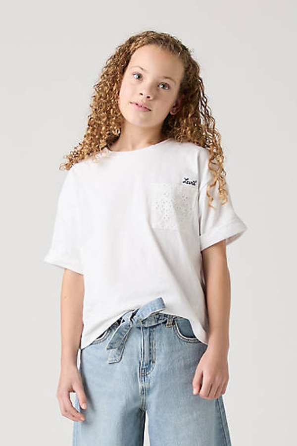 Camiseta con bajo vuelto Meet And Greet para adolescentes - Chicas - 10A - Blanco / Bright White