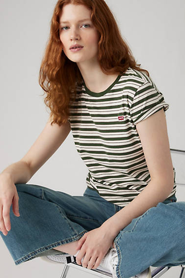 Camiseta Perfect - Mujer - M - Multicolor / Mandy Stripe Mountain View Cotton
