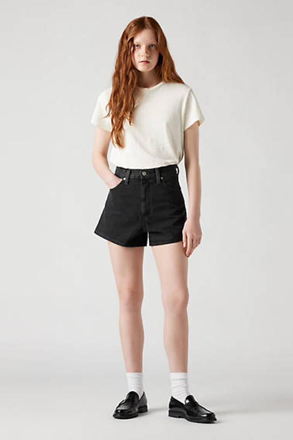 Pantalones cortos Mom de tiro alto - Mujer - 32 - Negro / Wonderful