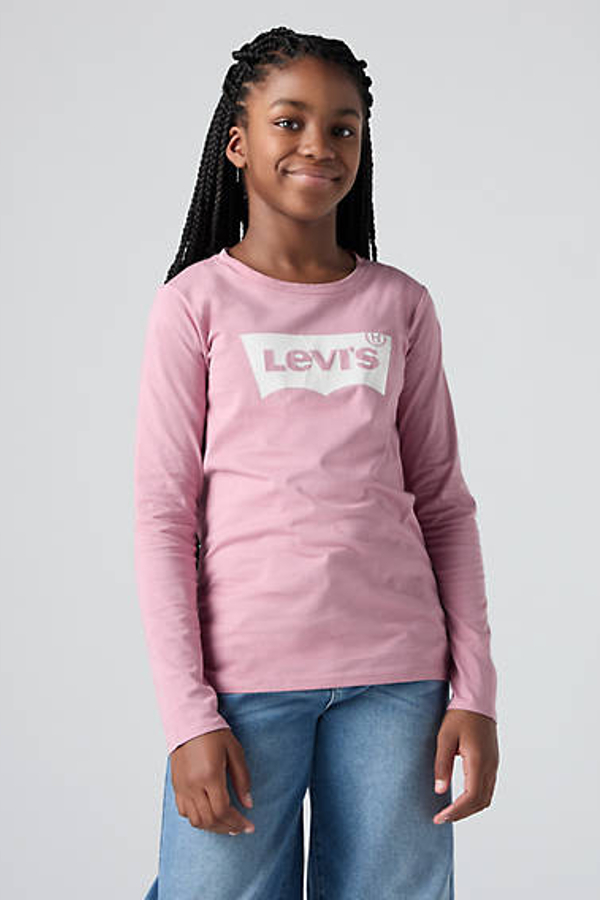 Camiseta de manga larga Batwing para adolescentes - Chicas - 12A - Neutral / Lilas Levis