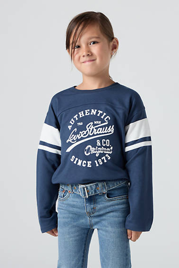 Camiseta de manga larga Varsity infantil - Chicas - 4A - Neutral / Big Dipper