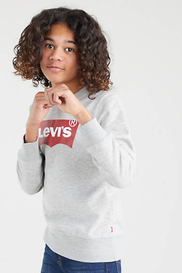 Sudadera de cuello redondo para adolescentes Batwing - Hombre - 14A - Gris / Grey Heather