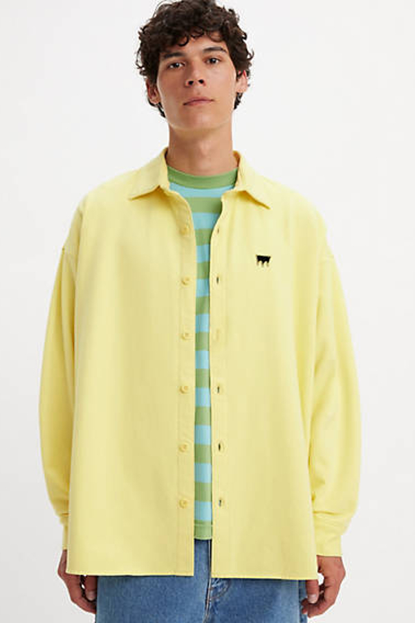 Levi's Skateboarding Sudadera Button Up Fleece - Hombre - XXS - Amarillo / Custard