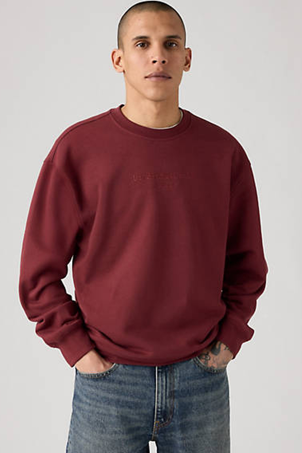 Sudadera de cuello redondo Relaxed Graphic - Hombre - 2XL - Rojo / Archival 2Hp Po 2 Tawny Port
