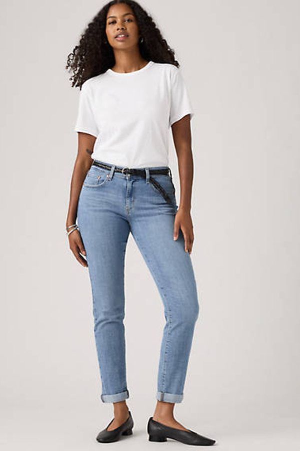 Vaqueros Boyfriend de tiro medio - Mujer - 27X30 - Azul / Lapis Topic