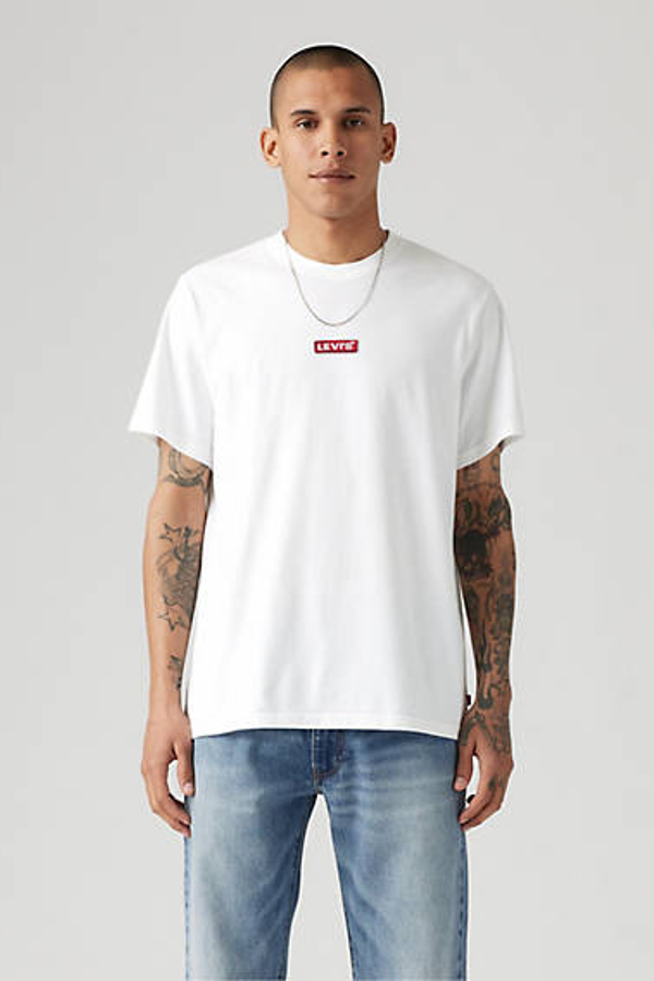 Camiseta relajada de manga corta Baby Tab - Hombre - XL - Blanco / Bright White