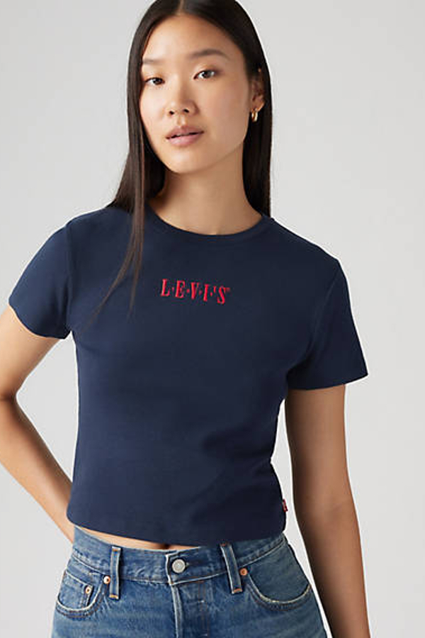 Camiseta Graphic Essential Sporty - Mujer - XS - Azul / Ess Sport Serif 1873 Navy Blazer