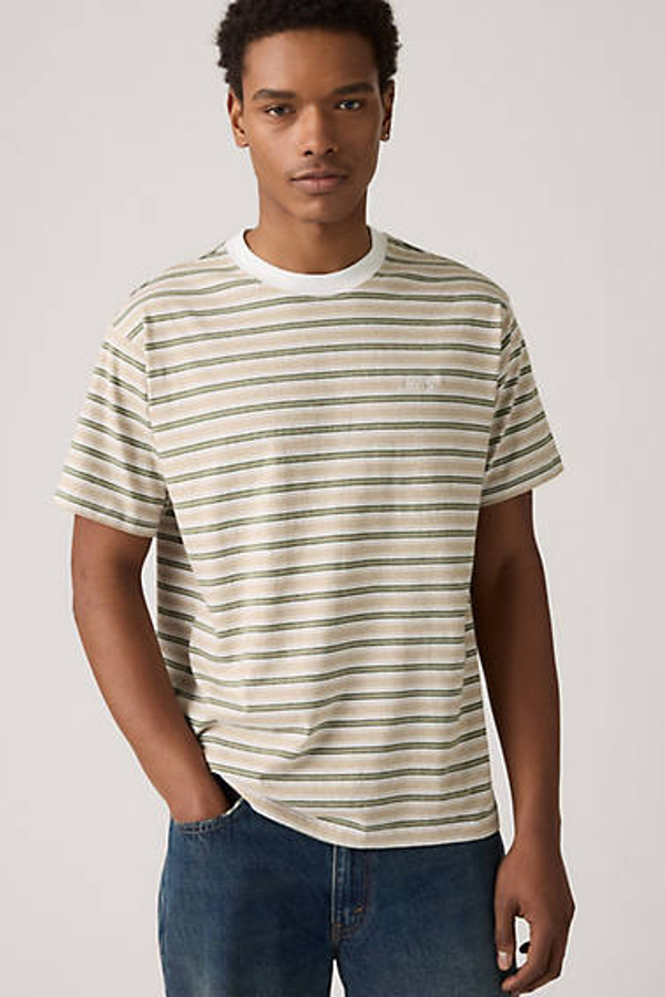 Camiseta Red Tab Vintage - Hombre - S - Multicolor / Tobi Stripe Fungi Heather Jersey