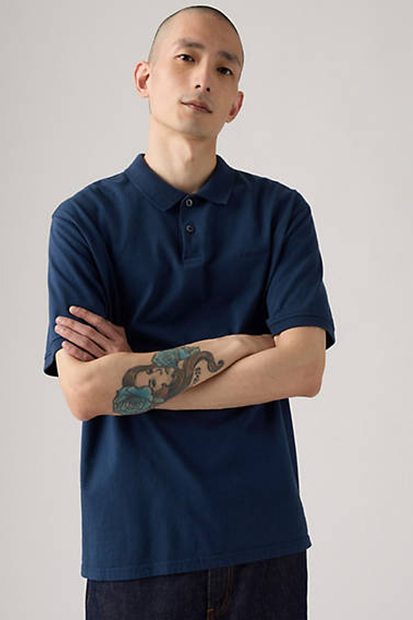 Polo Authentic - Hombre - M - Azul / Navy Blazer Garment Dye A Navy Blazer