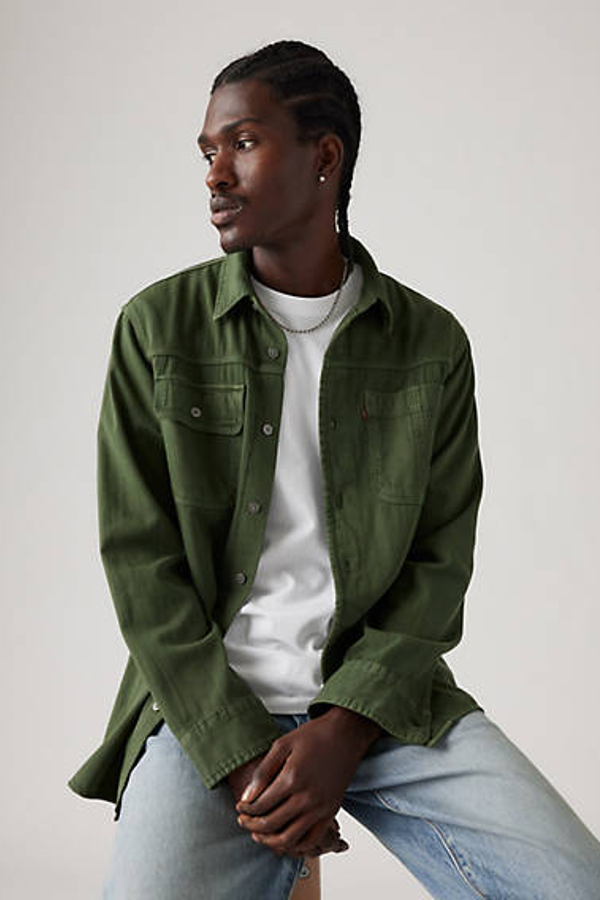 Camisa Auburn Worker - Hombre - XS - Verde / Erick Kombu Green Garment Dye