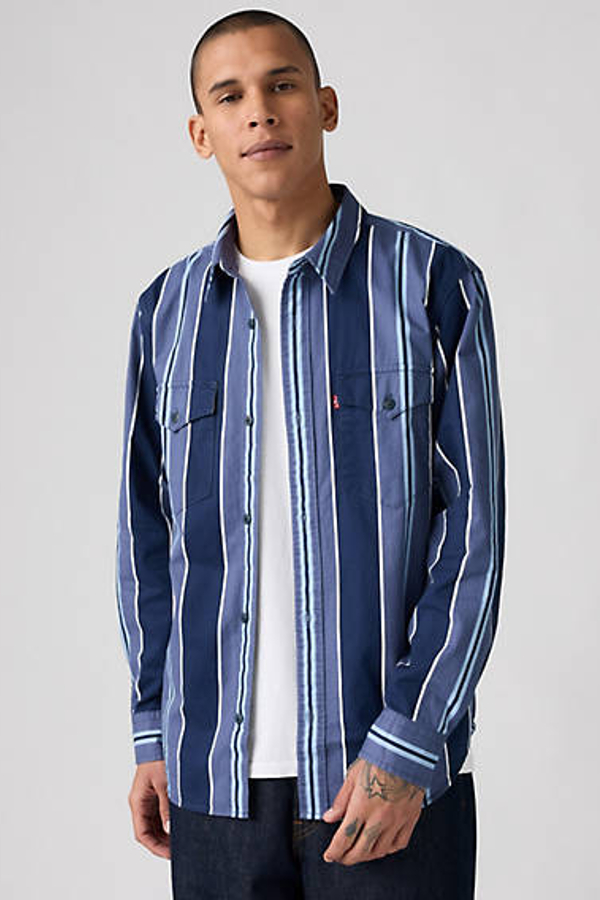 Camisa Western con fit relajado - Hombre - S - Azul / Carson Stripe