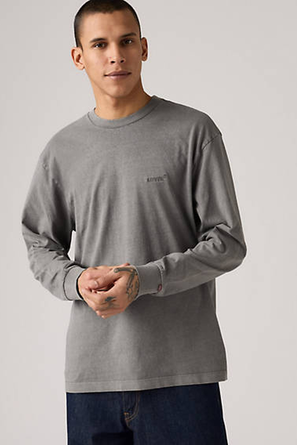 Camiseta de manga larga Authentic - Hombre - M - Gris / Garment Dye Smoked Pearl