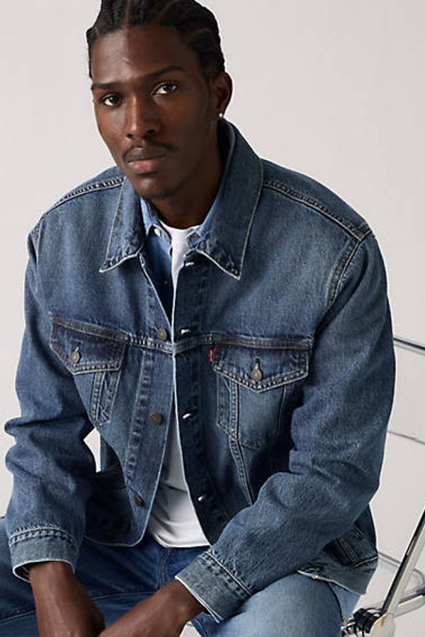 Trucker Jacket Relaxed - Hombre - L - Azul / Friend Of Mine Trk