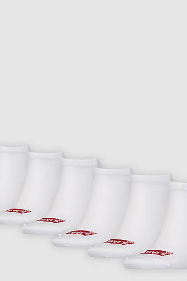 Levi's Low Cut Batwing Logo Socks 6 Pack - Mujer - 35 - White / White