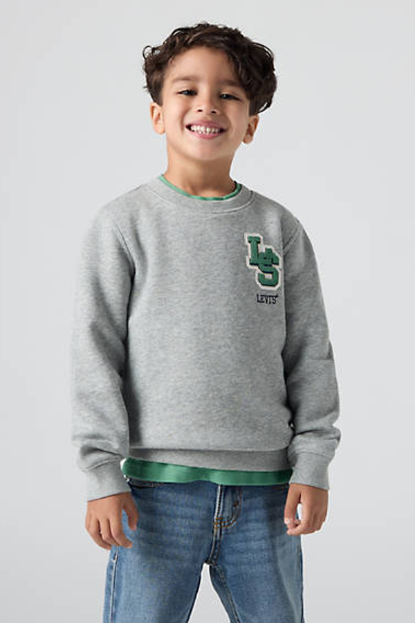 Sudadera de cuello redondo Streamline Monogram infantil - Chicos - 8A - Gris / Grey Heather