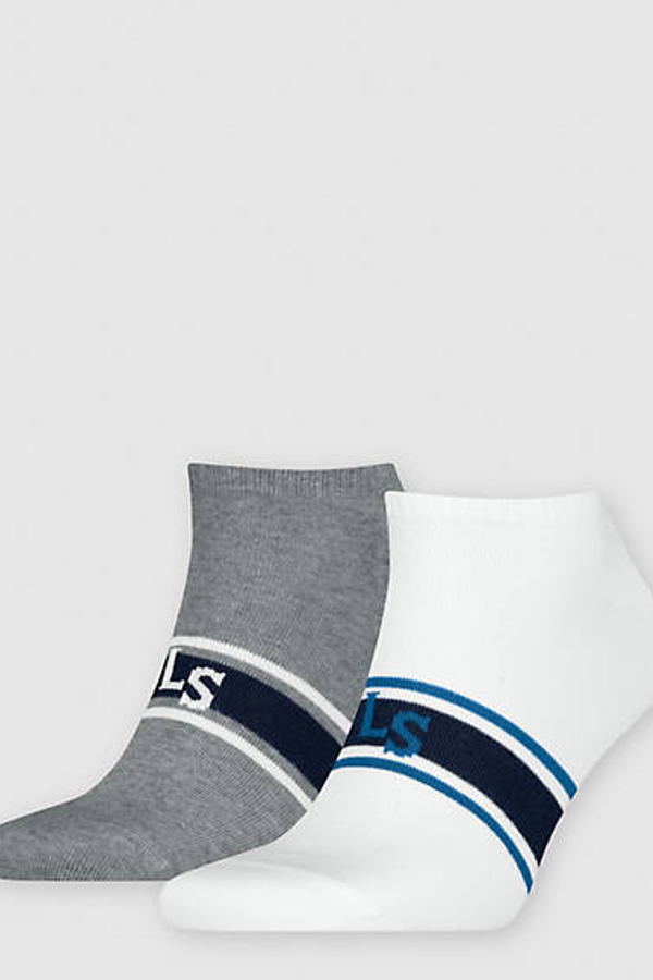 Calcetines bajos Levi's con logo: paquete de 2 - Hombre - 35 - Gris / White/Grey