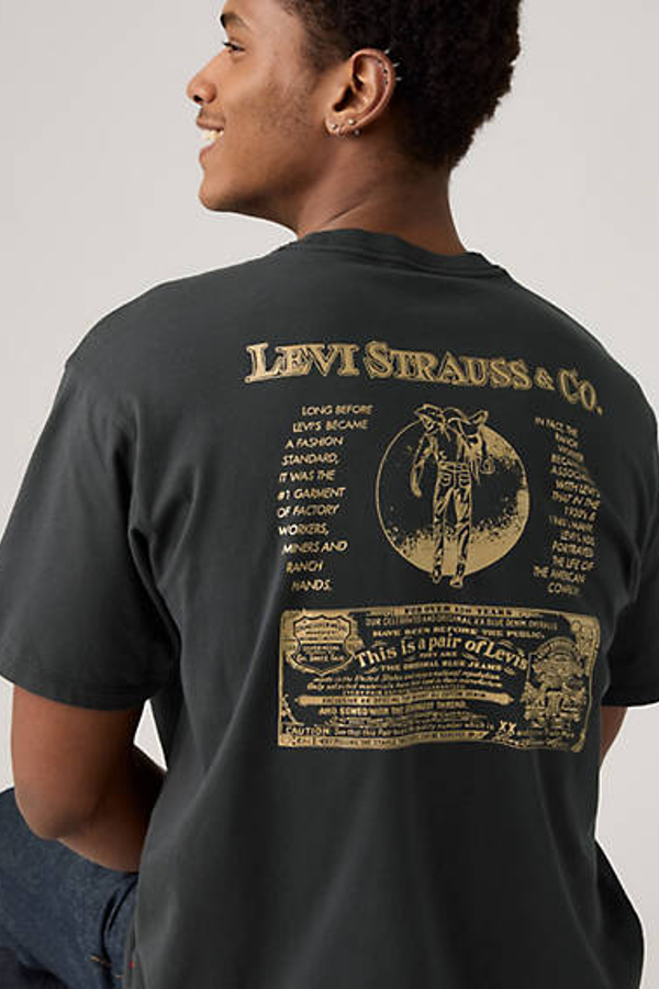 Camiseta Graphic Vintage Fit - Hombre - S - Gris / Archival Saddle Man Phantom