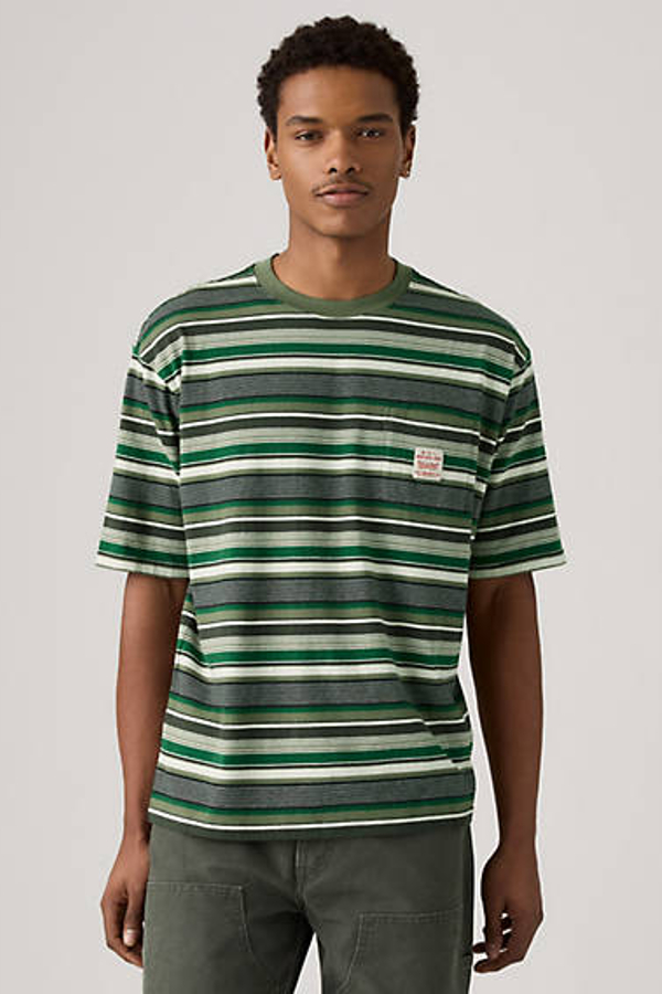 Camiseta Workwear - Hombre - XL - Neutral / Darlin Stripe Four Leaf Clover