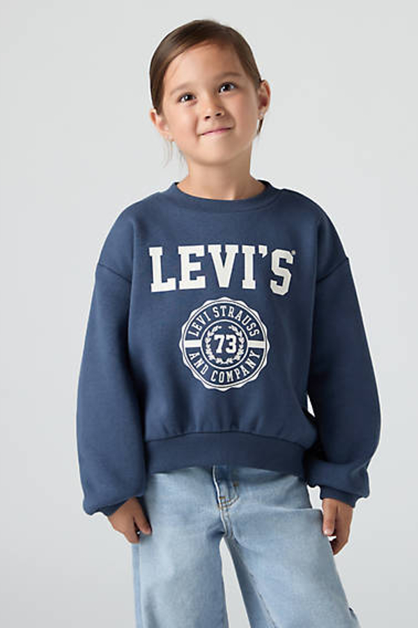 Sudadera de cuello redondo Collegiate infantil - Chicas - 8A - Neutral / Big Dipper