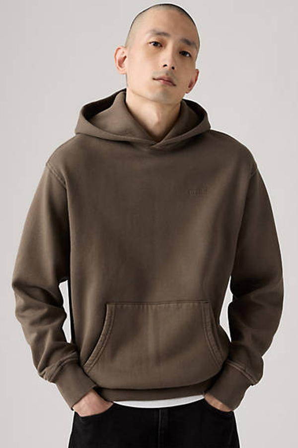 Sudadera con capucha Authentic - Hombre - M - Marrón / Garment Dye H225 Maitake Brown