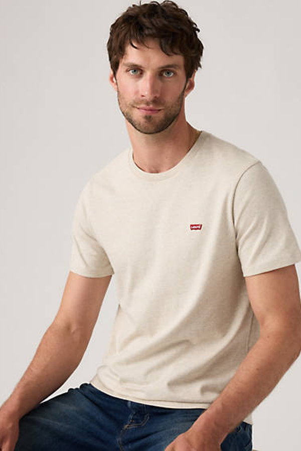 Camiseta Housemark Original - Hombre - M - Neutral / White Peppercorn Heather Jersey