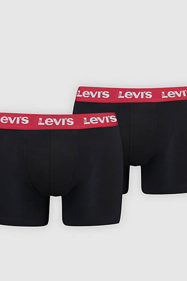 Bóxer básico de Levi's: paquete de 2 - Hombre - S - Negro / Black/Red