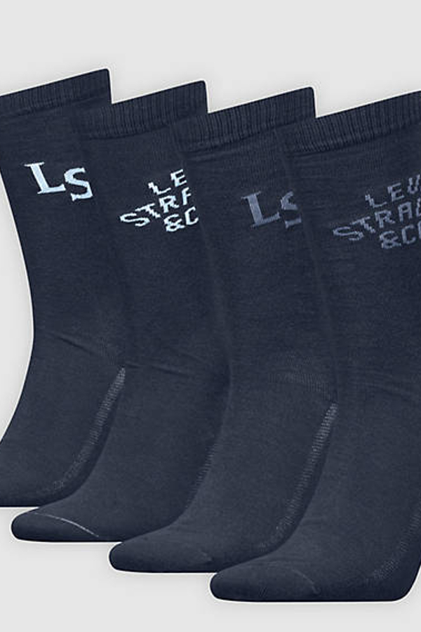 Calcetines de altura normal Levi's: paquete de 4 pares en caja de regalo - Hombre - 39 - Azul / Navy Combo
