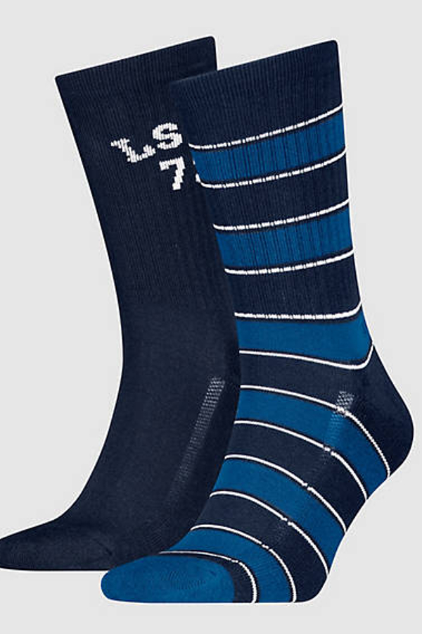 Calcetines de altura normal Levi's: paquete de 2 pares - Hombre - 35 - Azul / Blue Combo