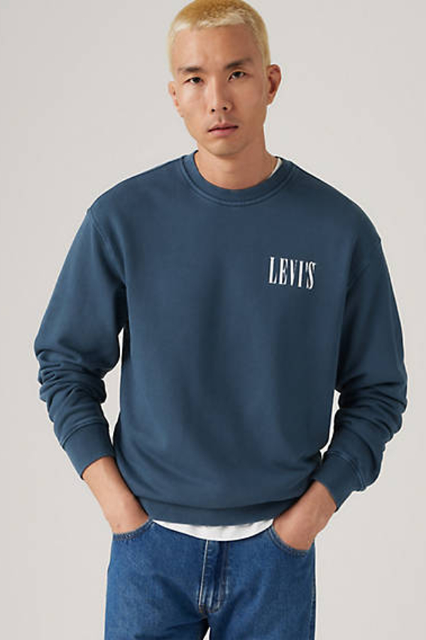 Sudadera de cuello redondo Relaxed Graphic - Hombre - M - Azul / Distressed Serif 1 Big Dipper