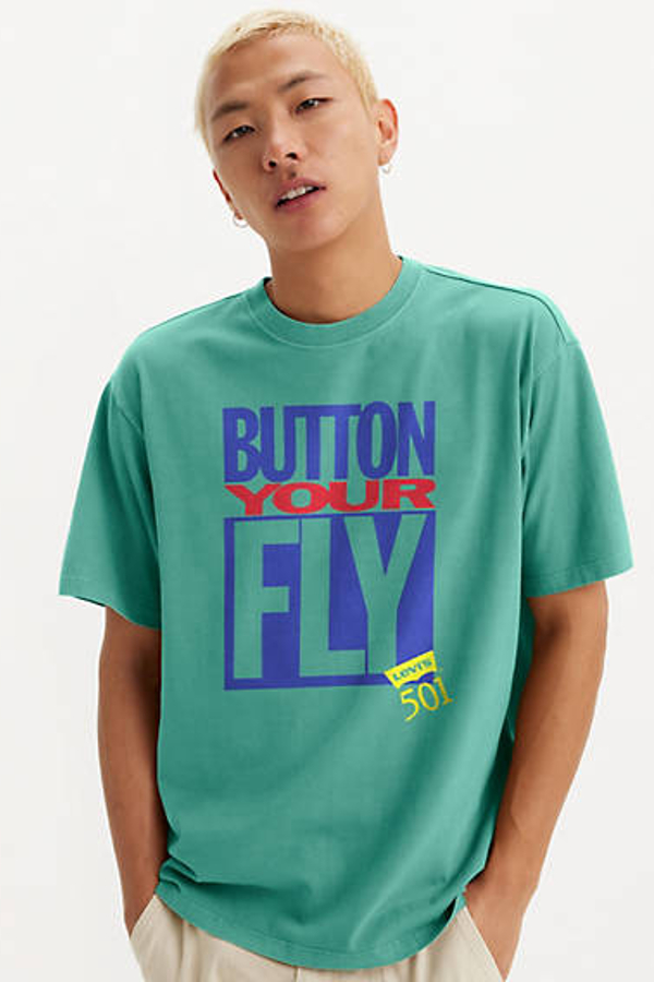 Graphic Vintage Fit T Shirt - Hombre - XS - Verde / Porcelain Green
