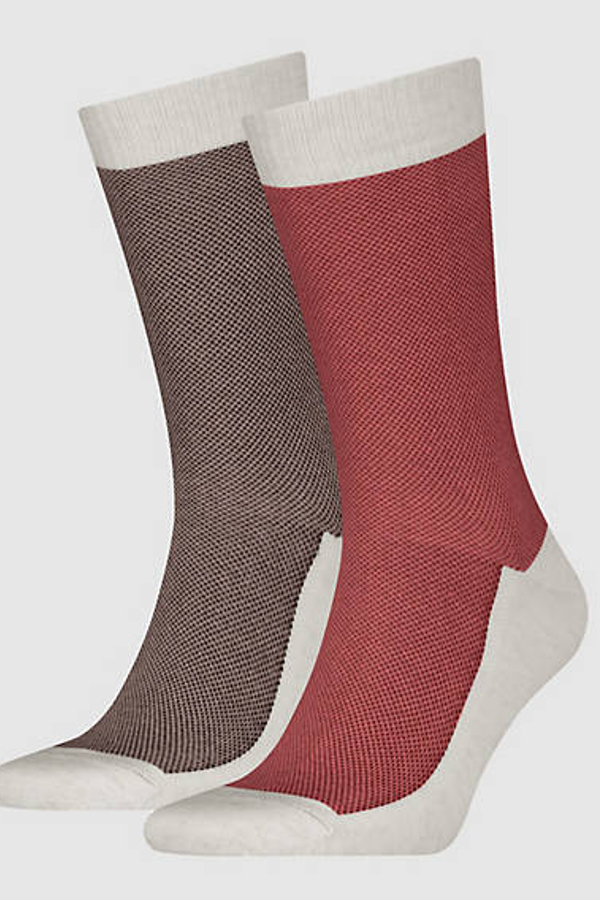 Calcetines de altura normal Levi's: paquete de 2 pares - Hombre - 35 - Multicolor / Off White