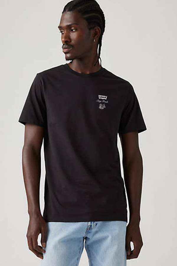 Camiseta Graphic Crewneck - Hombre - S - Negro / Fresh Produce In White