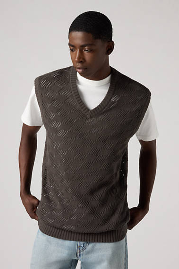 Skyline Sweater Vest - Hombre - XS - Multicolor / Checkers Dark Phantom